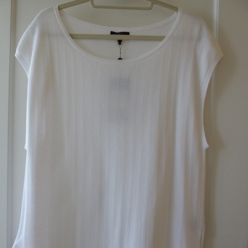 rag & bone white shari tee - NWT